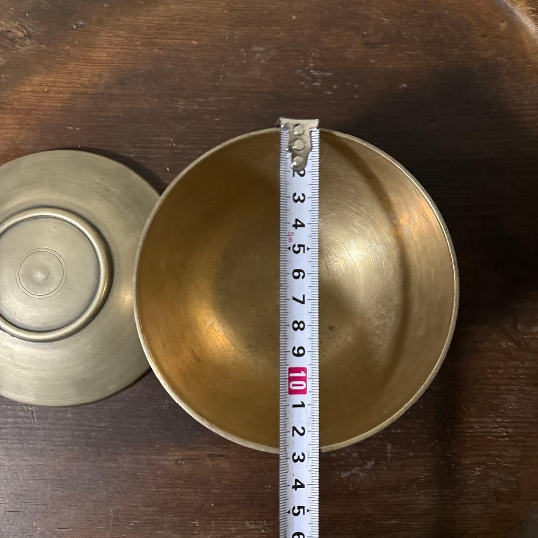 韓国　古い真鍮製の器　3点　その16アンティーク　古道具　韓国骨董　李朝