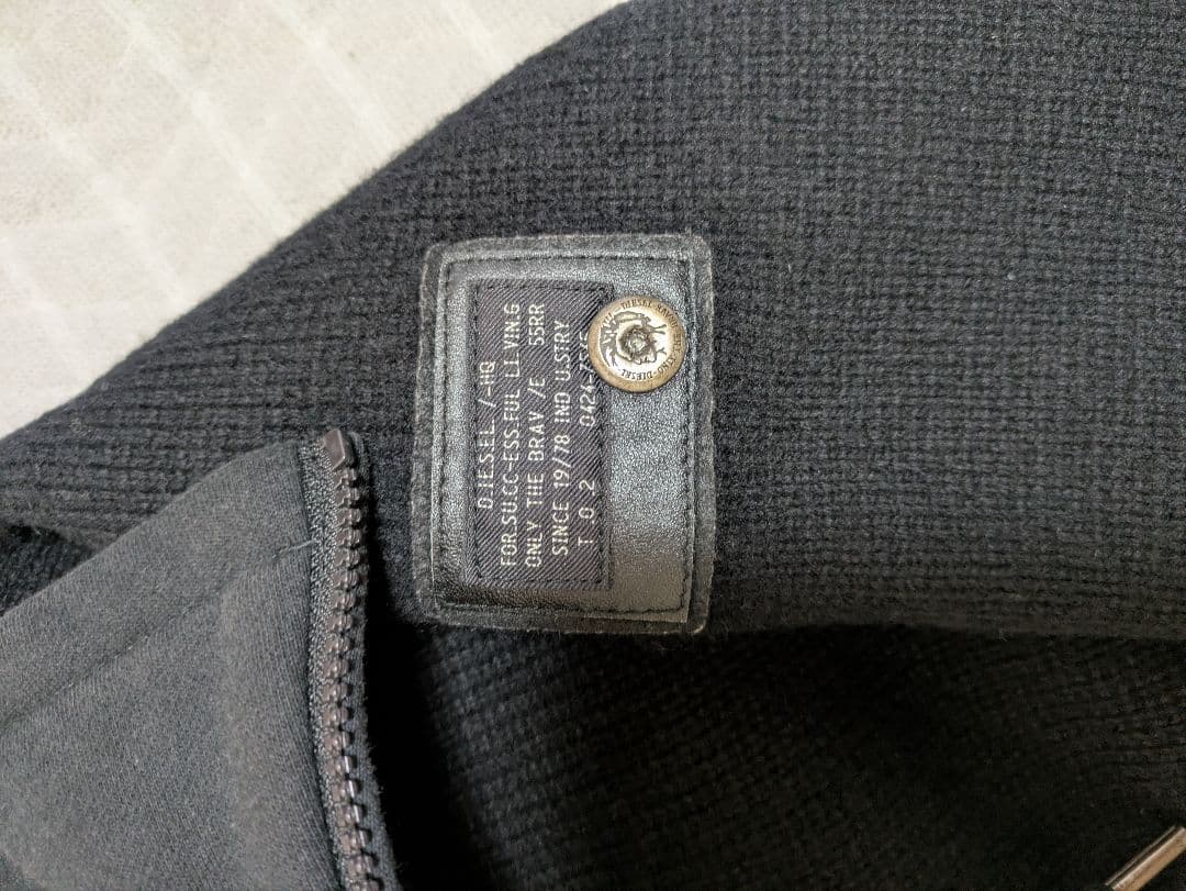 DIESEL ディーゼル ニットパーカー ジャケット アウター ブラック