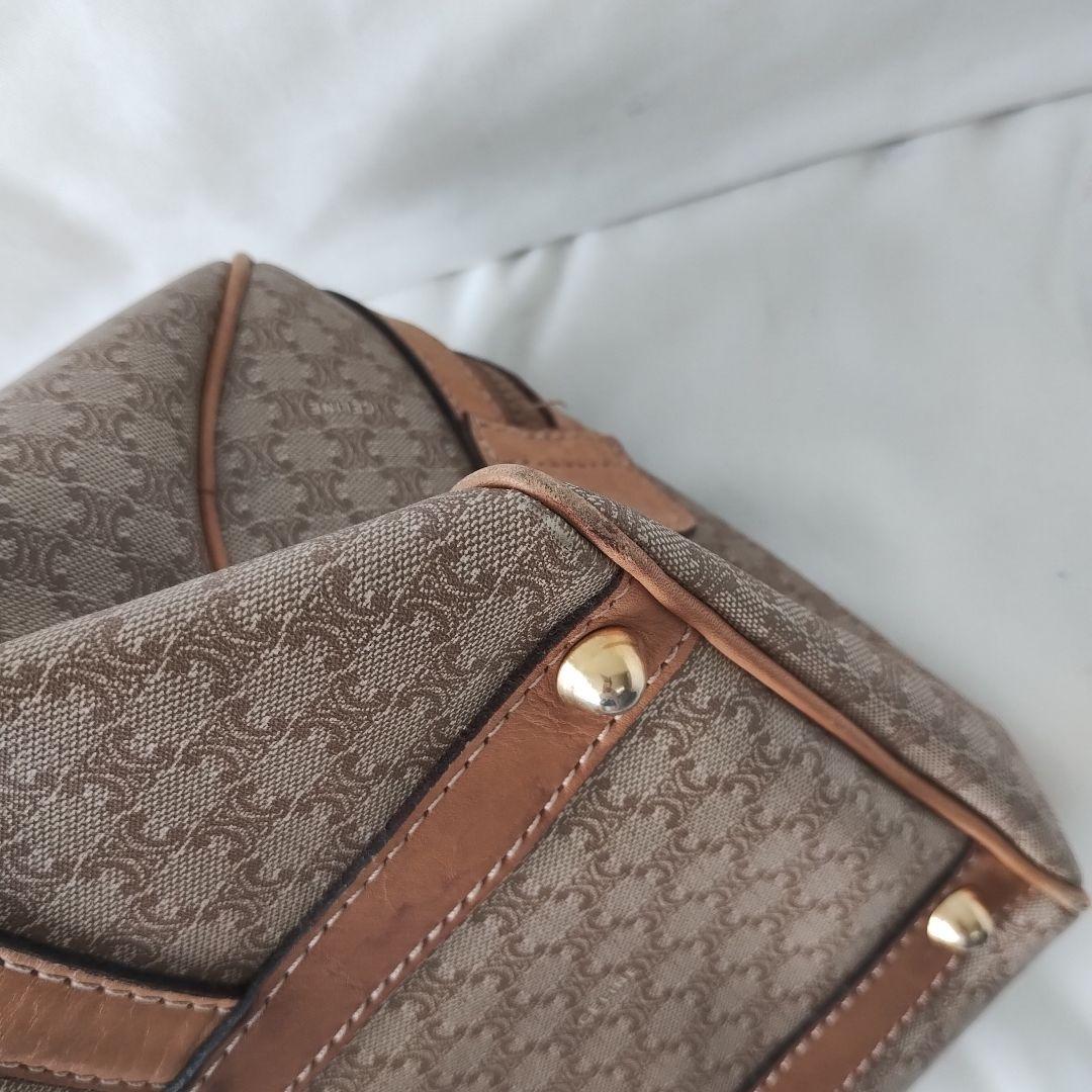 CELINE セリーヌ ミニボストン ハンドバッグ マカダム柄