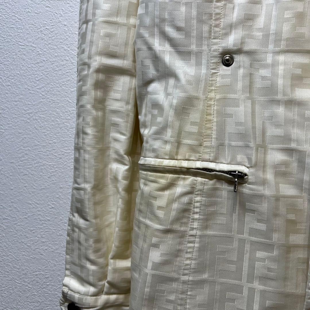 希少 FENDI 上質 ズッカ FFロゴ 総柄 デザイン ステンカラーコート