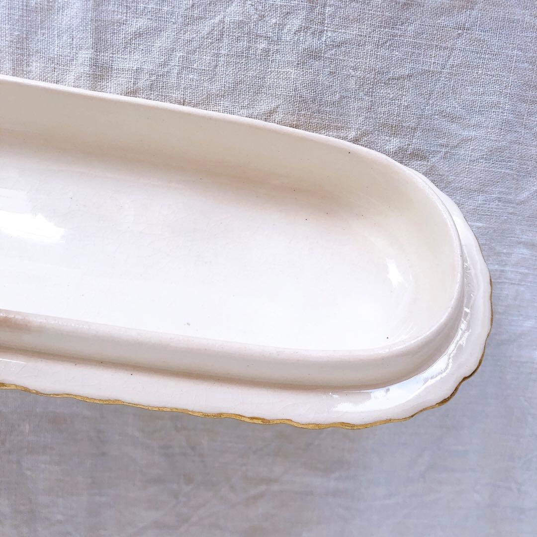 サルグミンヌ　陶器製　トゥースブラシケース　花柄　フランスアンティーク雑貨