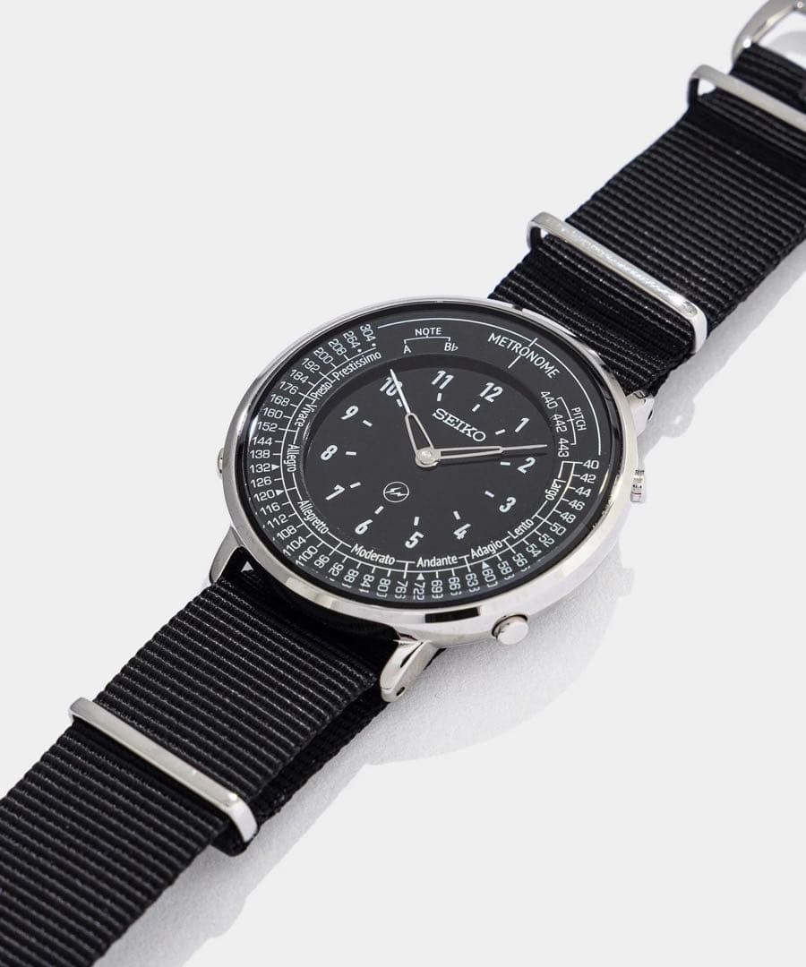 時計 BLACK SEIKO FRAGMENT METRONOME WATCH