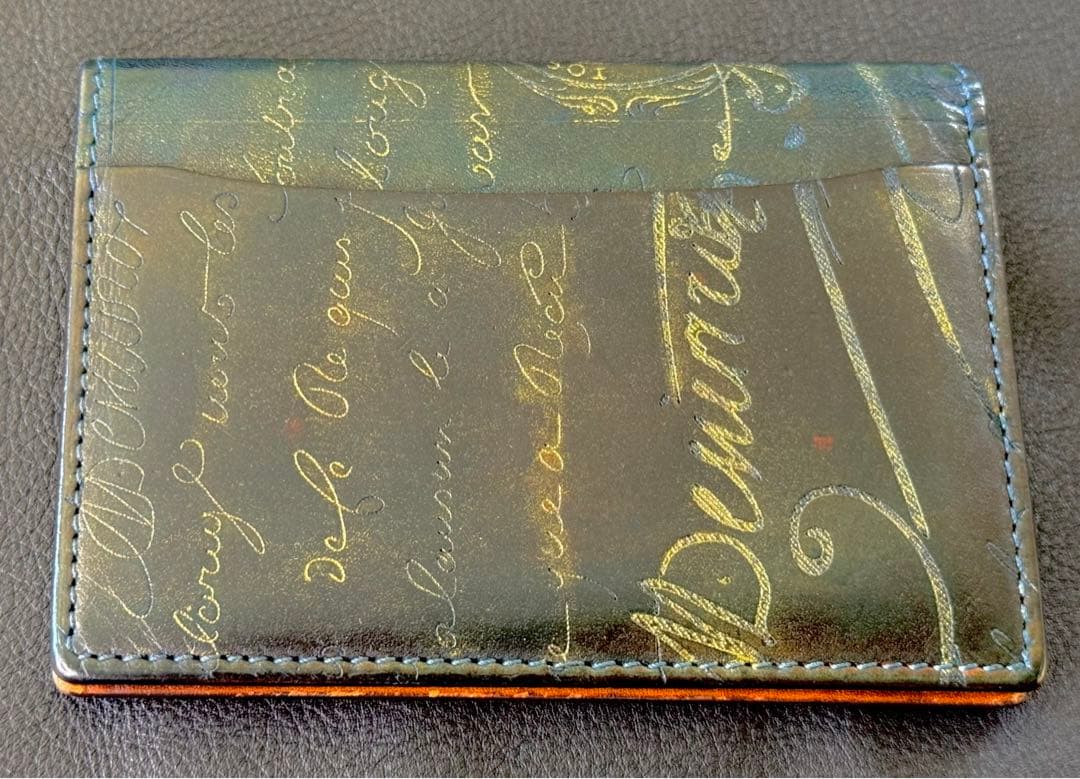 美品❗️BERLUTIベルルッティ　オルガ期　ゴールデンパティーヌ 名刺入れ