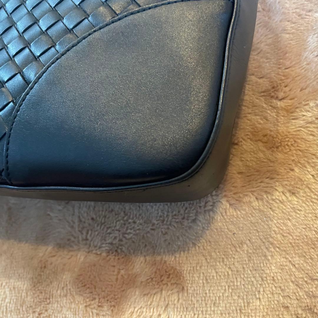 ボッテガヴェネタ　ブラック　トートバッグ　イントレチャート　肩掛け　A4可