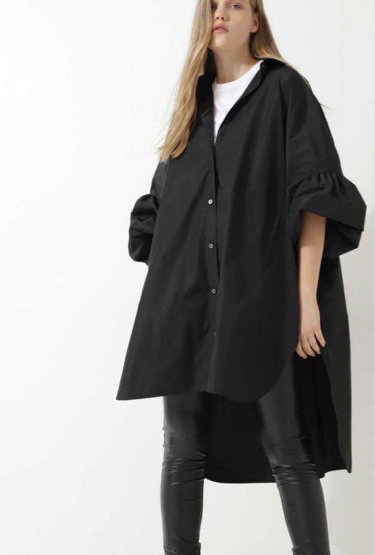 ルフィル　オーバーシャツ　ブラック　フリーサイズ