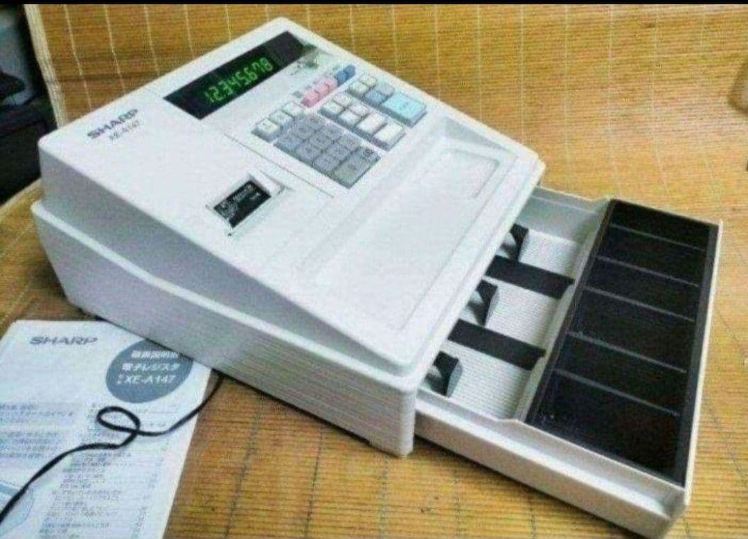 シャープレジスター　XE-A147　PC連携売上管理フル設定無料　789456