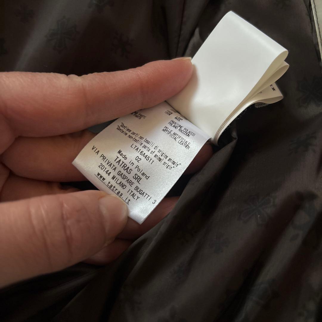 試着のみTATRAS ブラック ダウンベストレディース