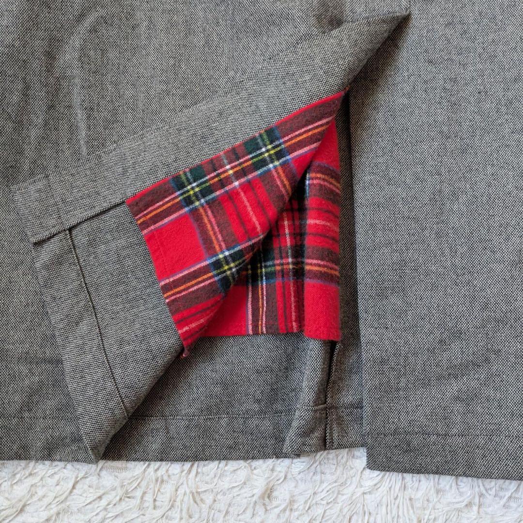 buoy buoy/ブイ　ステンカラーコート　裏地ネルチェック　サイズFree