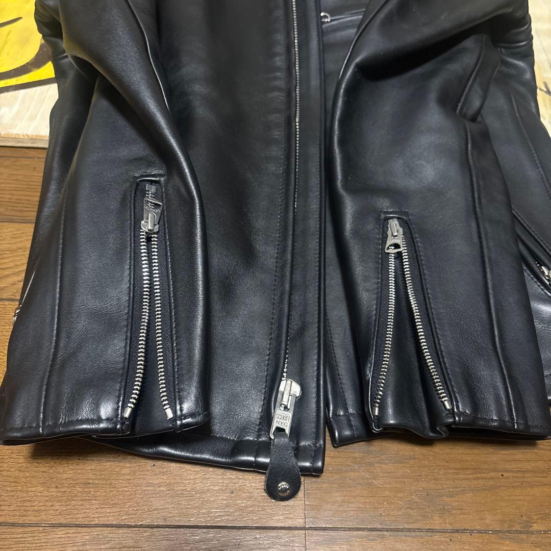 超美品‼️新型schott641 34インチ　シングルライダース　インナーボア付