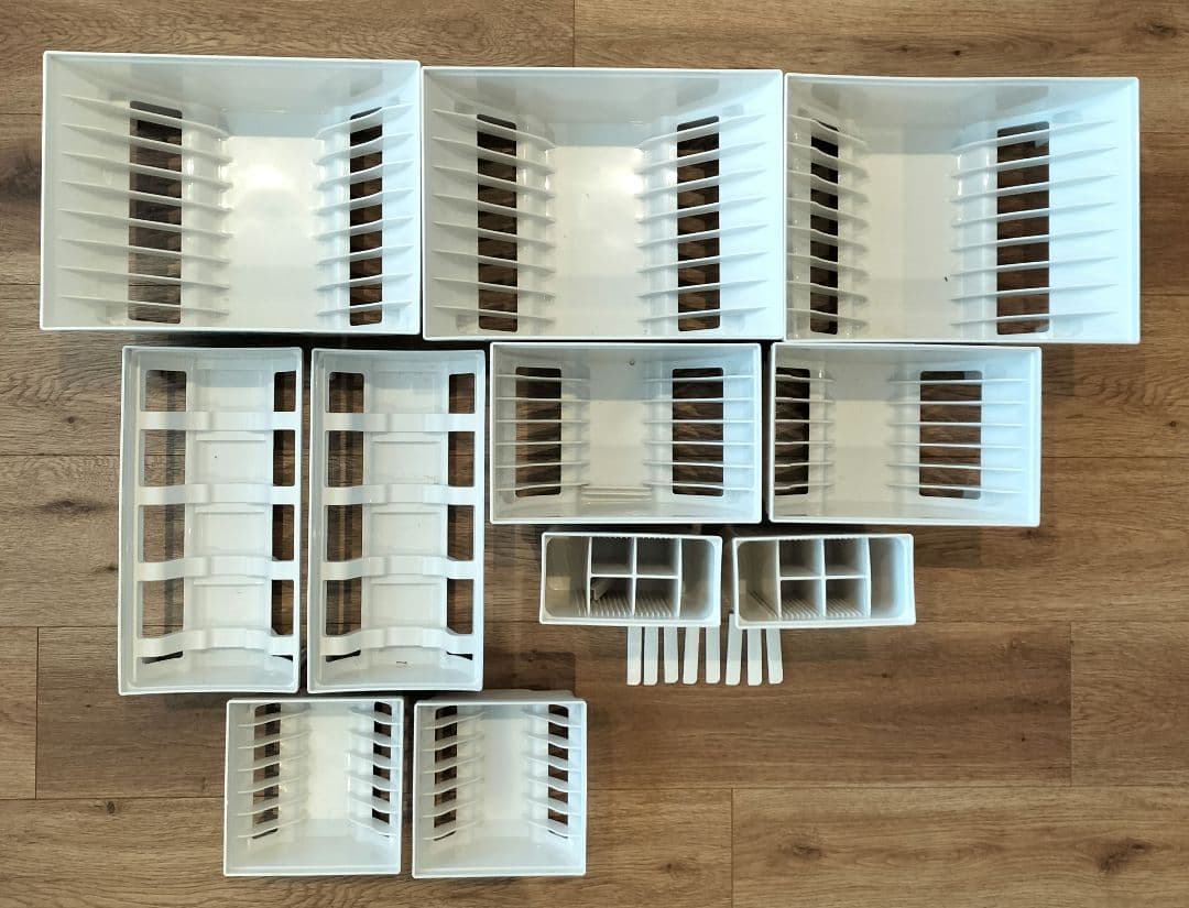 リッチェル　トトノ　タワー 立てて収納 キッチンラック11個+ジョイント10個