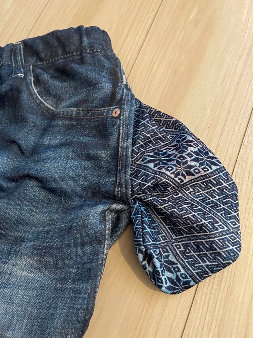 TATA 転写 デニム スウェットパンツ／大戦モデル フェイクデニム