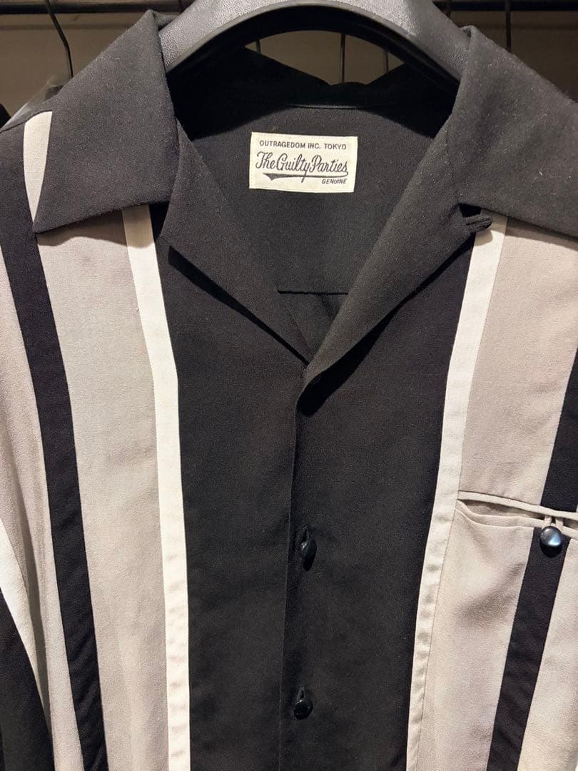 トップス wackomaria SWITCHING OPEN COLLAR SHIRT