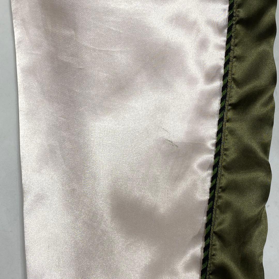 HBNS スカジャン スーベニアジャケット 和柄 龍 刺繍 サテン 日本製 緑