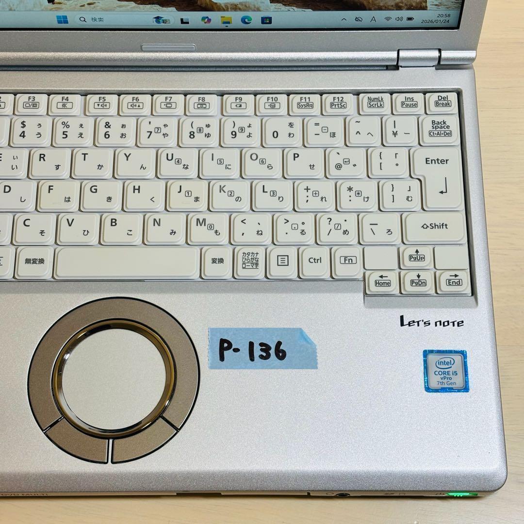 レッツノート PC Windows11 SSD DVD オフィス付き P-136