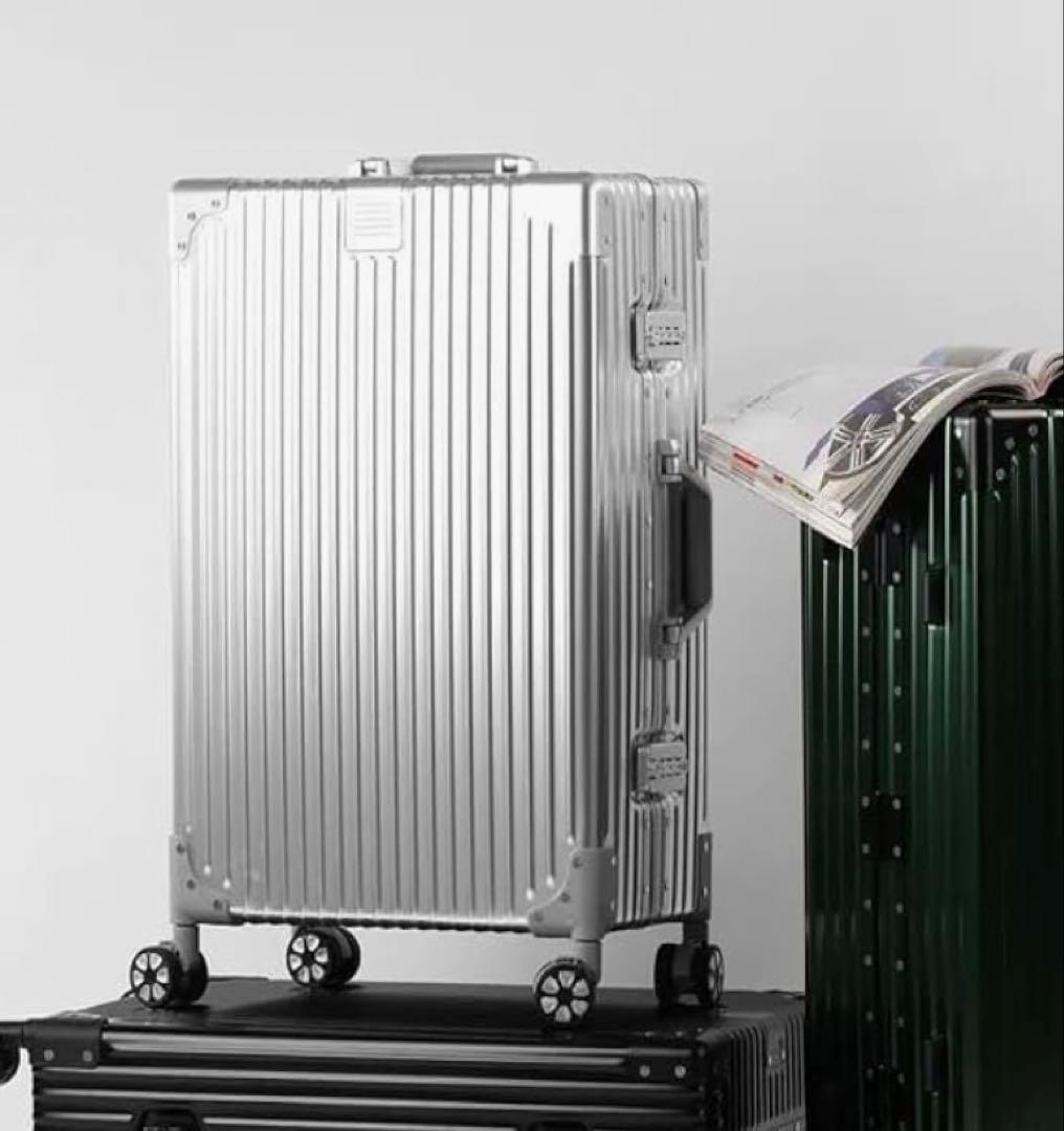 スーツケース tsaロック　シルバー XL 7泊-10泊 100L キャリー