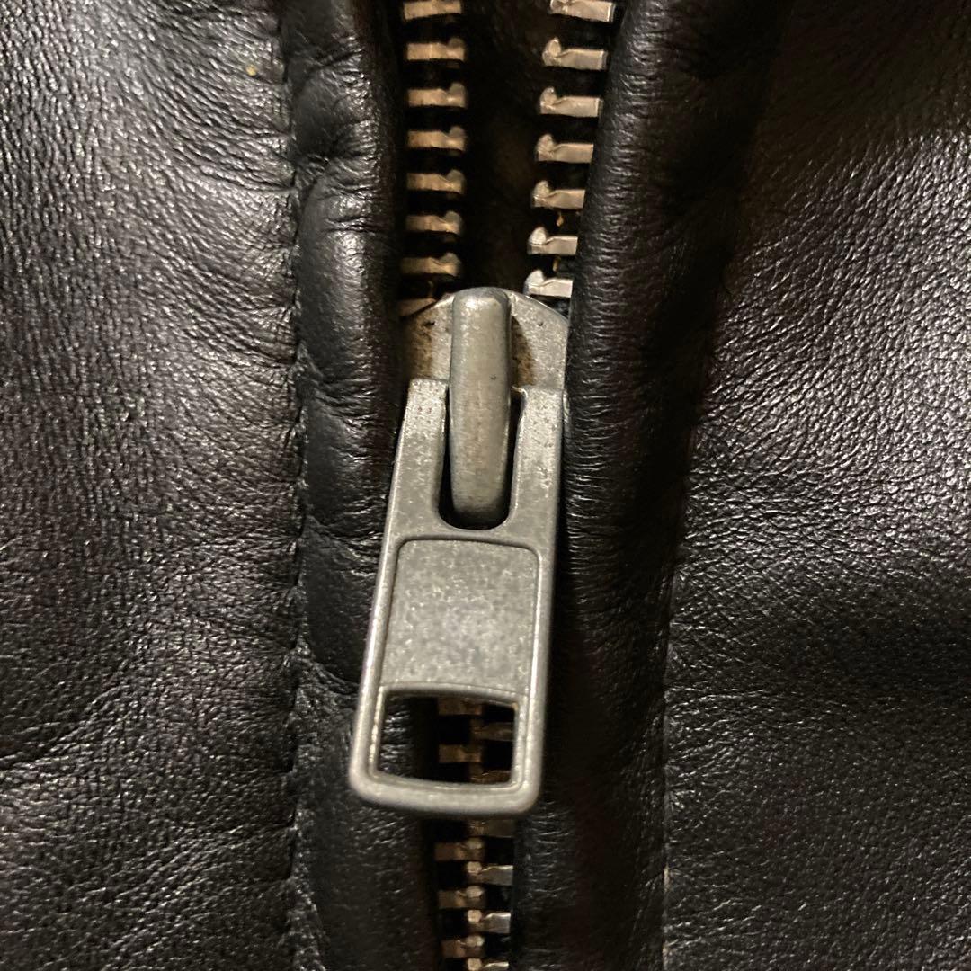 Schott 641 シングルライダース　 ボアライナー付 サイズ36ブラック