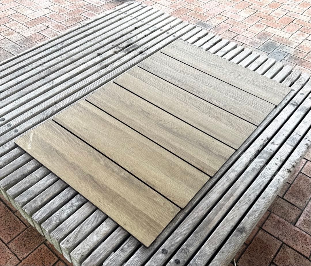 【美品】◼︎mont-bell◼︎木目調★2色★アウトドアテーブル★ワイド★