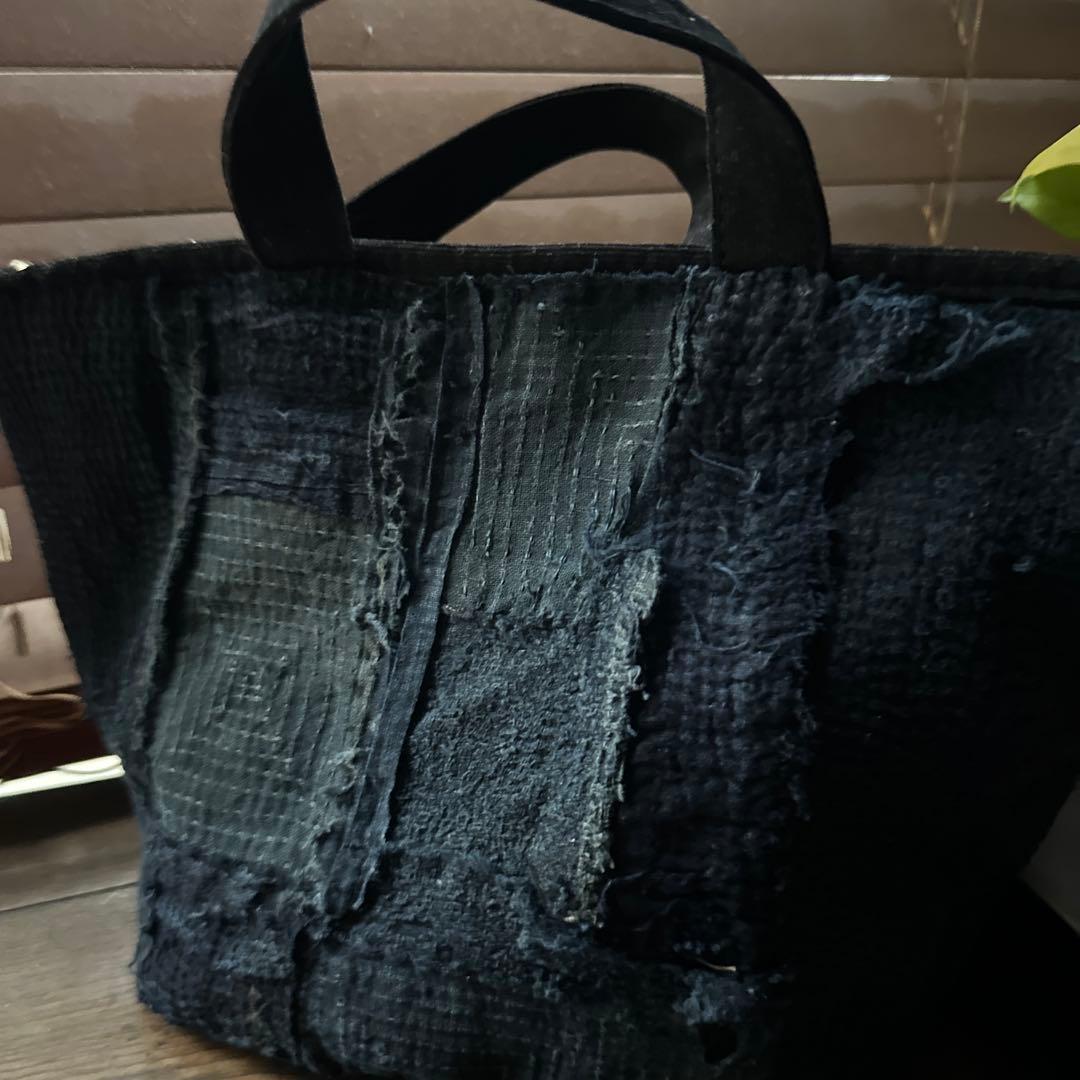 ⚠️J J 総刺し子2wayバッグ/藍染／襤褸