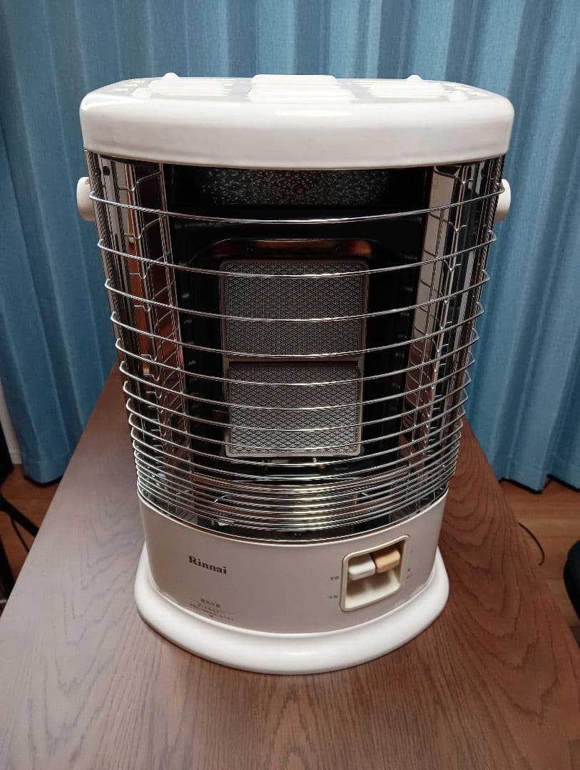 リンナイ ストーブ ホワイト 円筒形 ガス専用コード2m付き