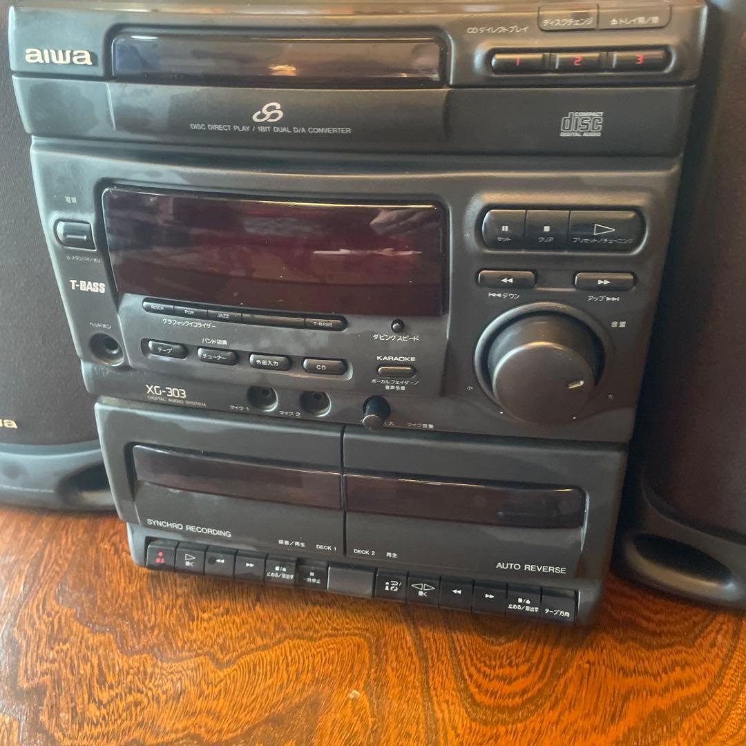 AIWA xg-303CDカセットステレオリモコン付き