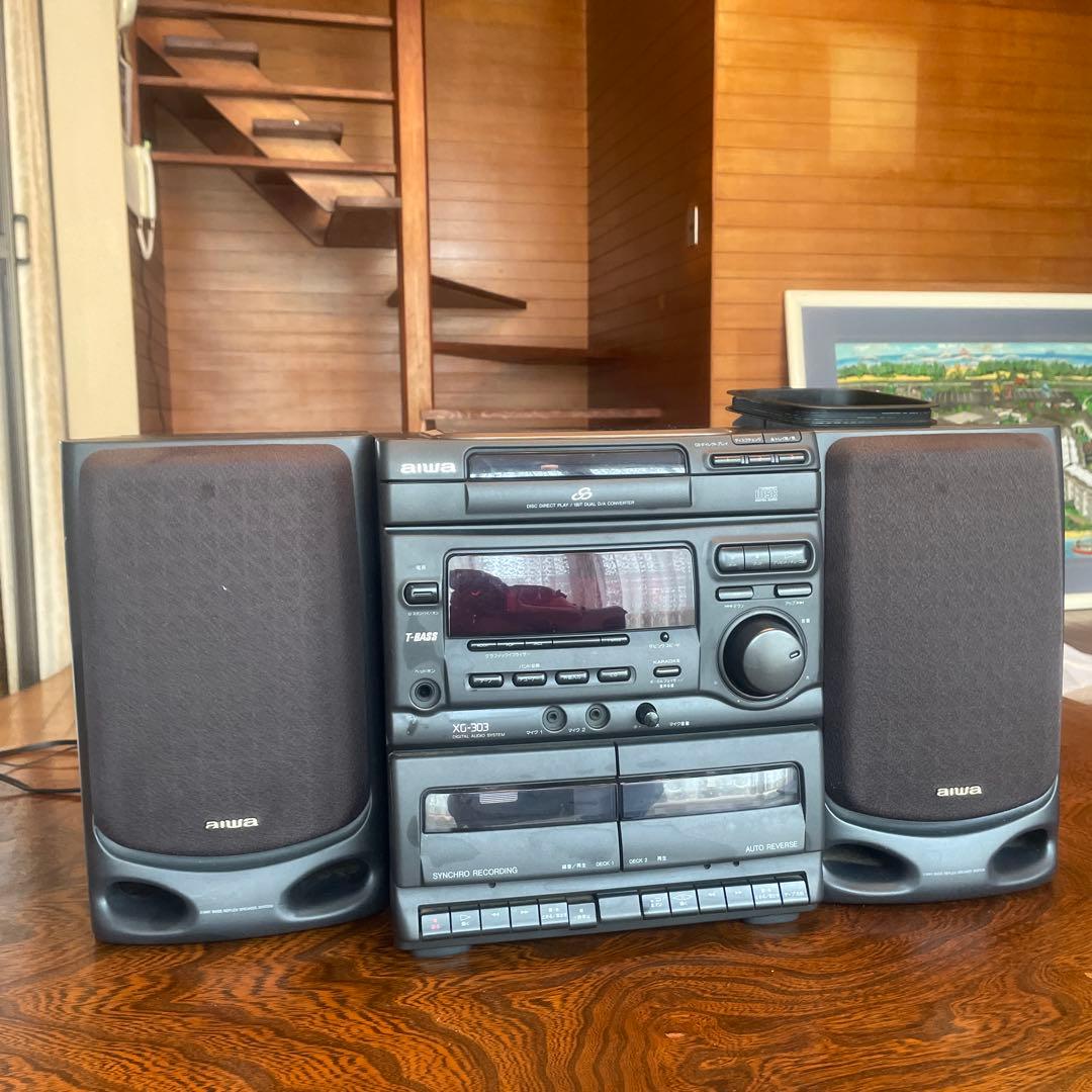 AIWA xg-303CDカセットステレオリモコン付き