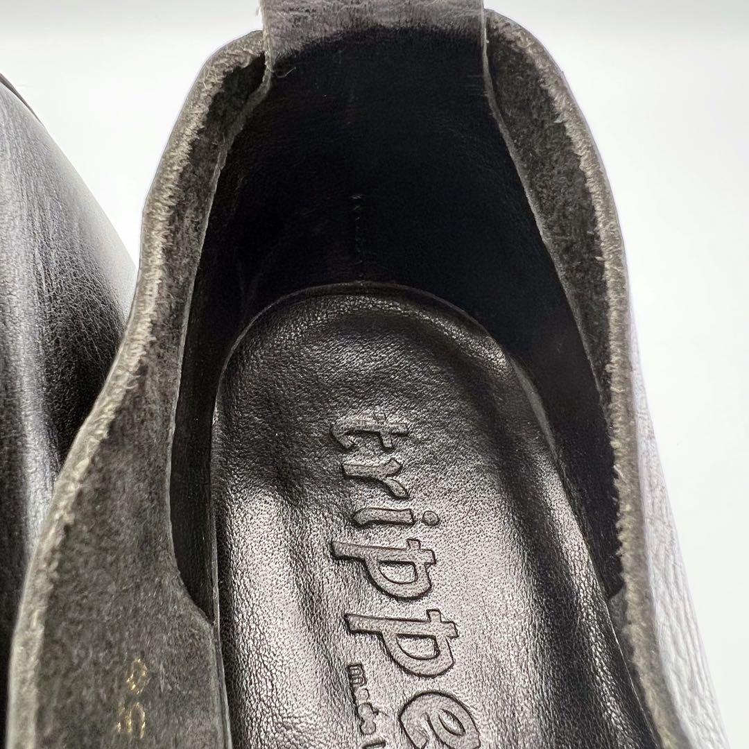H*i様 trippen トリッペン ウェッジソール バージー 黒 レザー 36