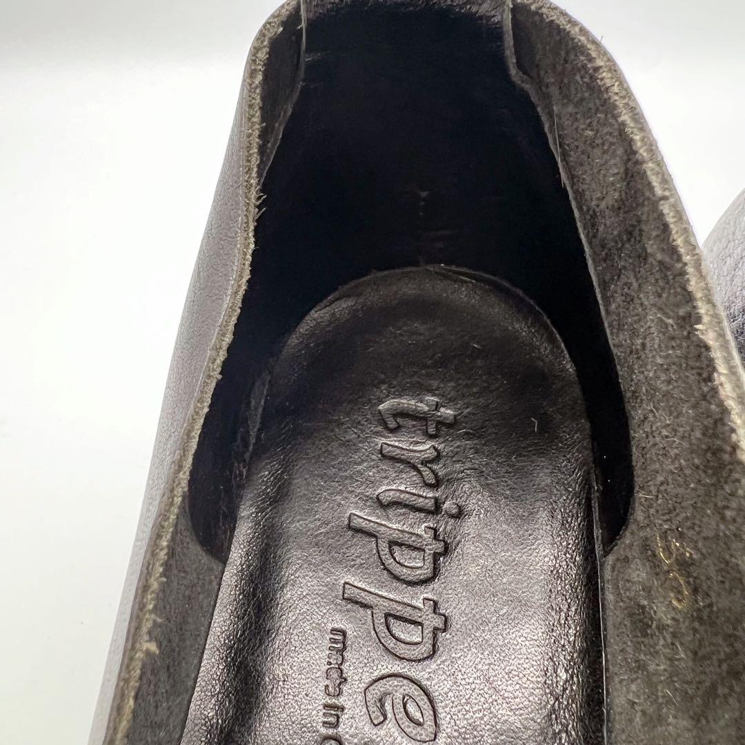 H*i様 trippen トリッペン ウェッジソール バージー 黒 レザー 36