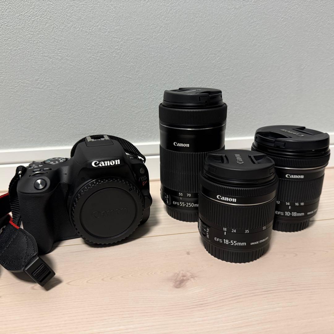 Canon kiss x9 レンズ3本セット+純正バッテリー2個