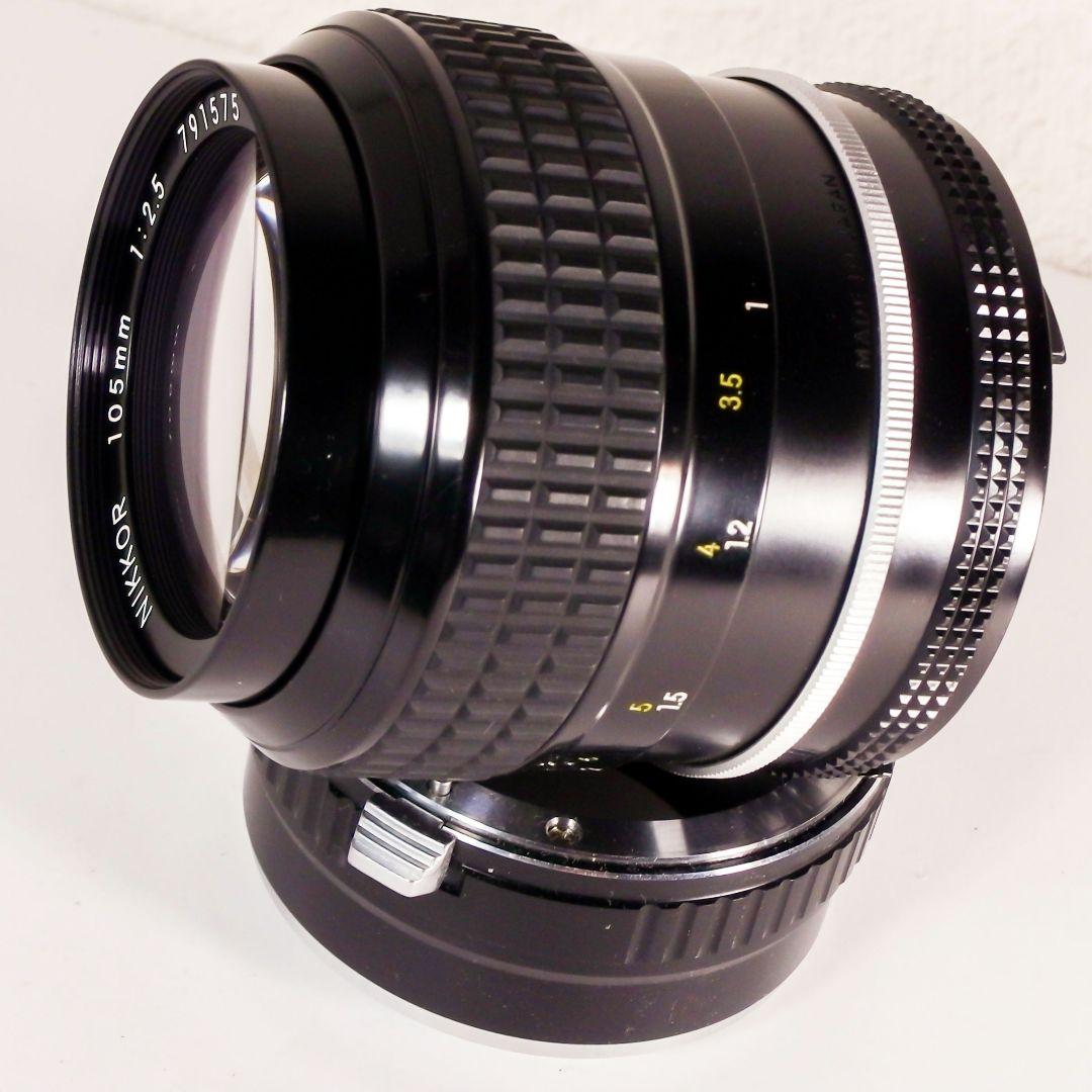 完動美品 ニコン Nikkor Ai 105mm f2.5 光学 外装共 綺麗