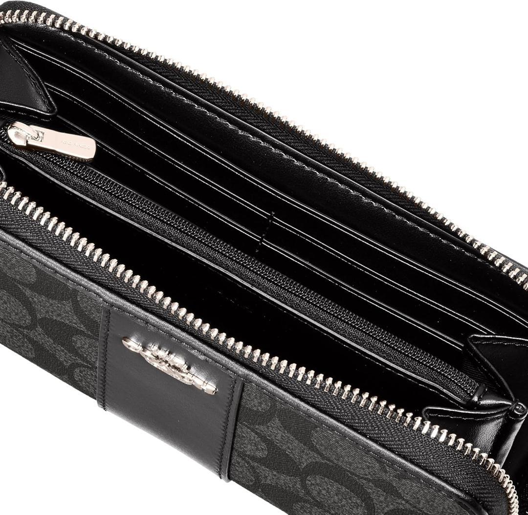 COACH コーチ 長財布 F54630 黒 ブラック ラウンドファスナー