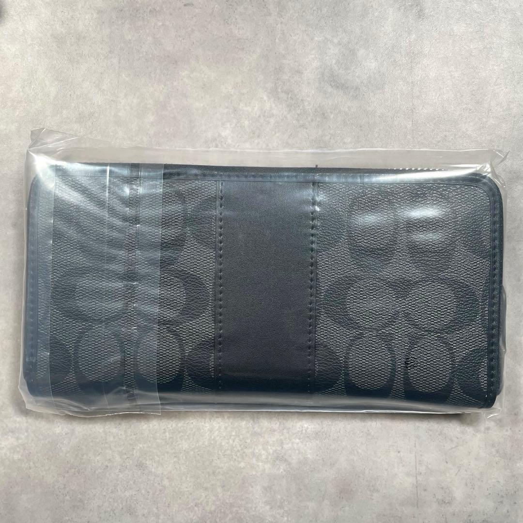 COACH コーチ 長財布 F54630 黒 ブラック ラウンドファスナー