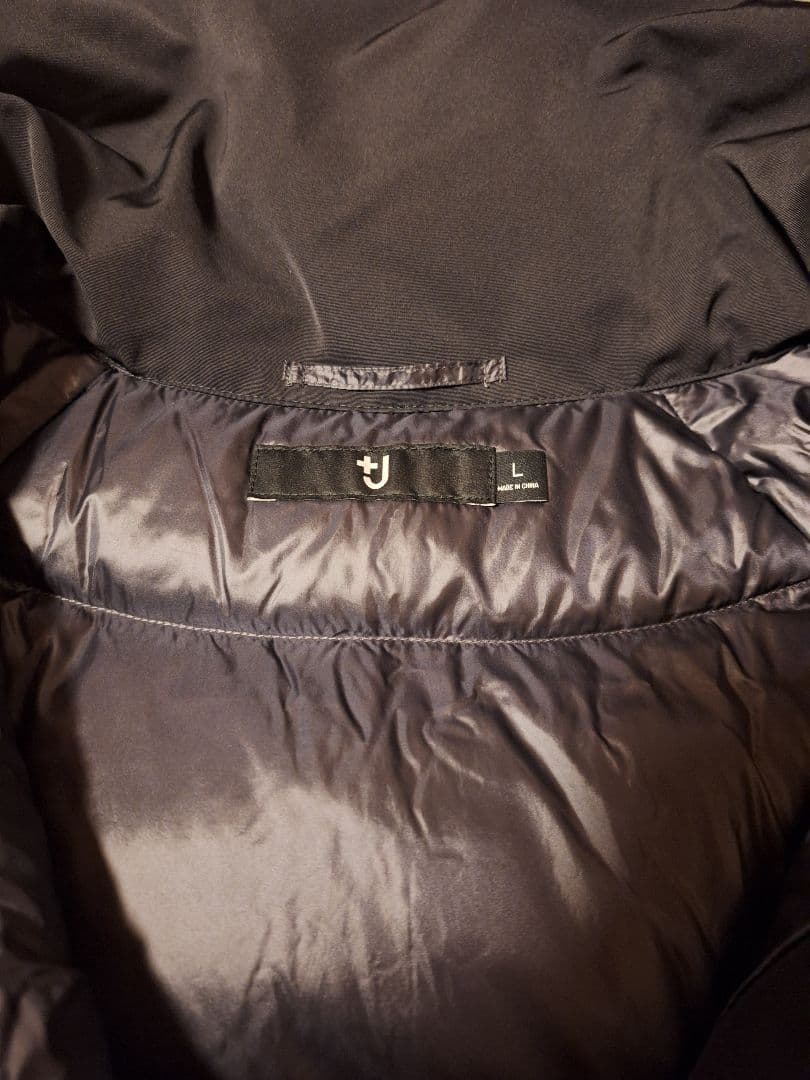 【UNIQLO +J】 ハイブリッドダウンジャケット ブラックL