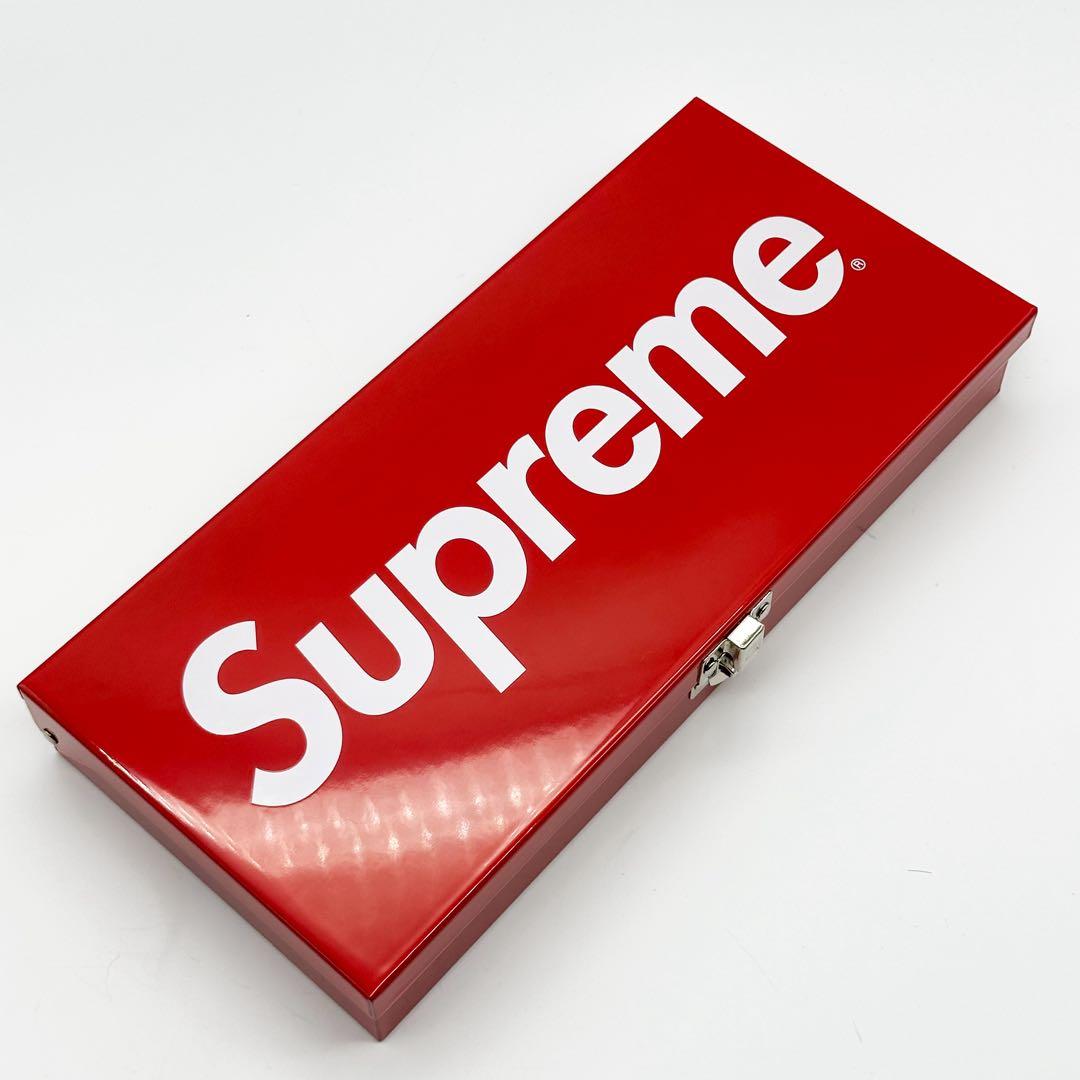 シュプリーム ロックボックス レッド 金庫 小物入れ メタルトレー