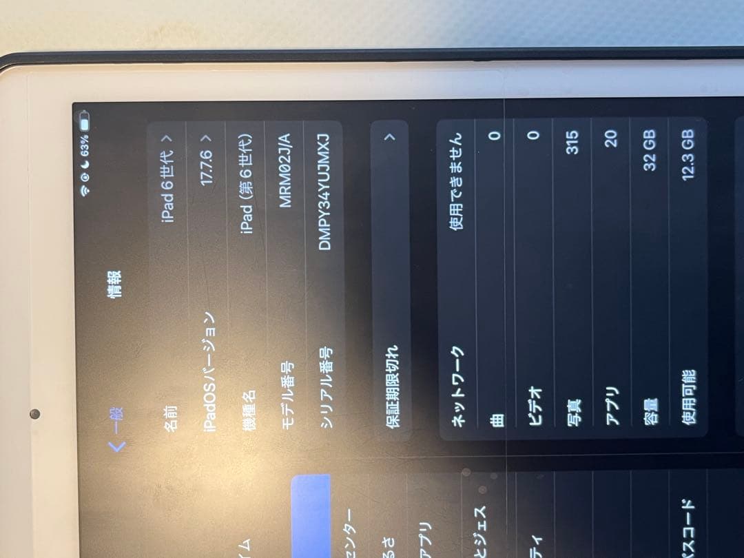 マ*ー様 Apple iPad 6世代　32GB セルラーモデル　ペンシル付き