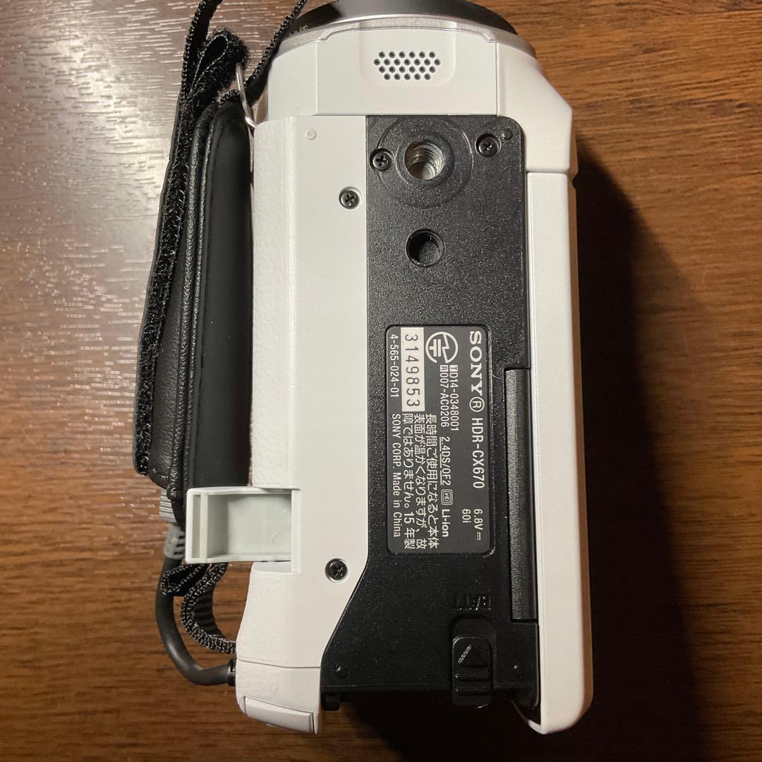 SONY HDR-CX670 ビデオカメラ本体　カメラバッグ　予備バッテリー