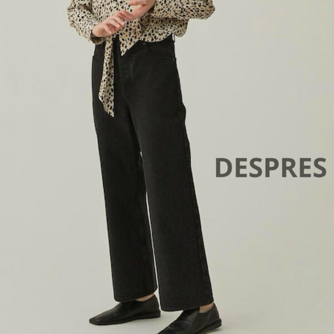 新品★ セミワイド デニムパンツ ブラック DESPRES ¥26400