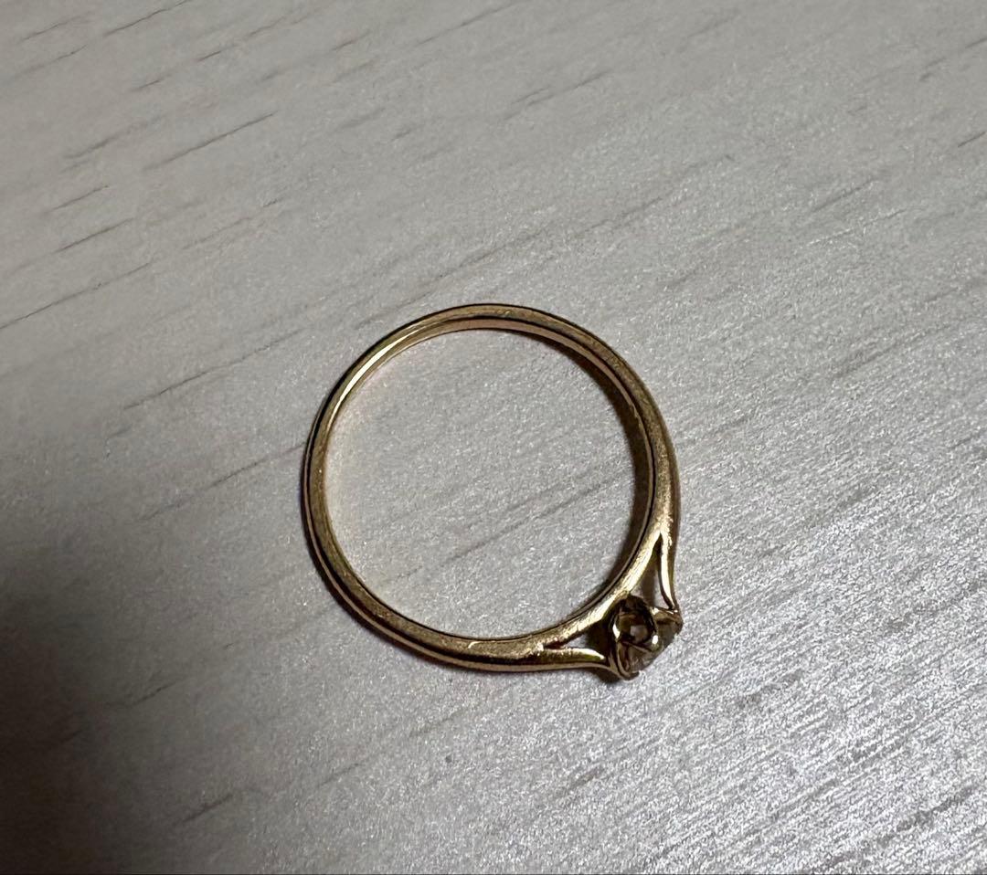 ダイヤモンド ソリティアリング K10 YG