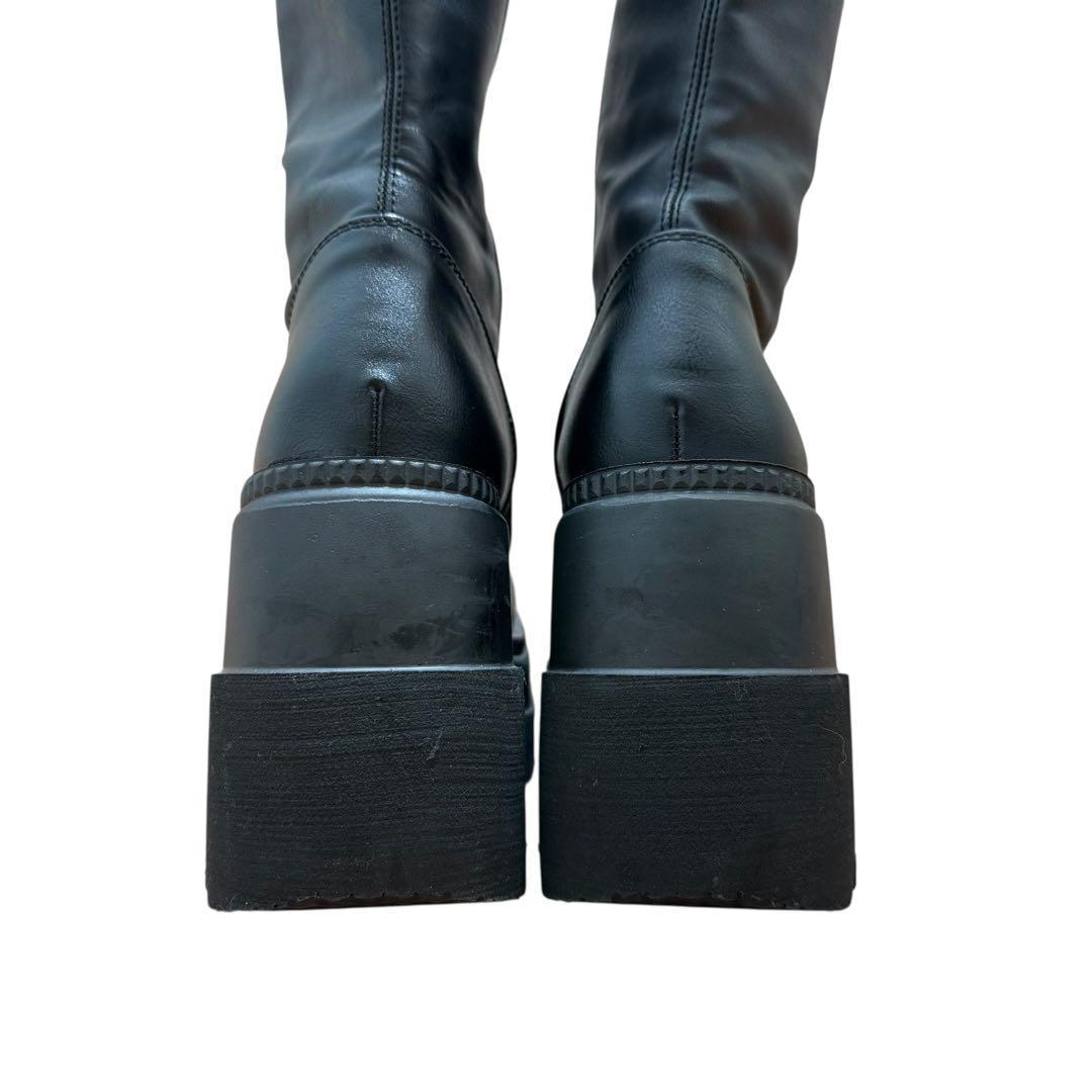 デモニア Demonia 厚底ロングブーツ SHAKER-100 24cm 黒