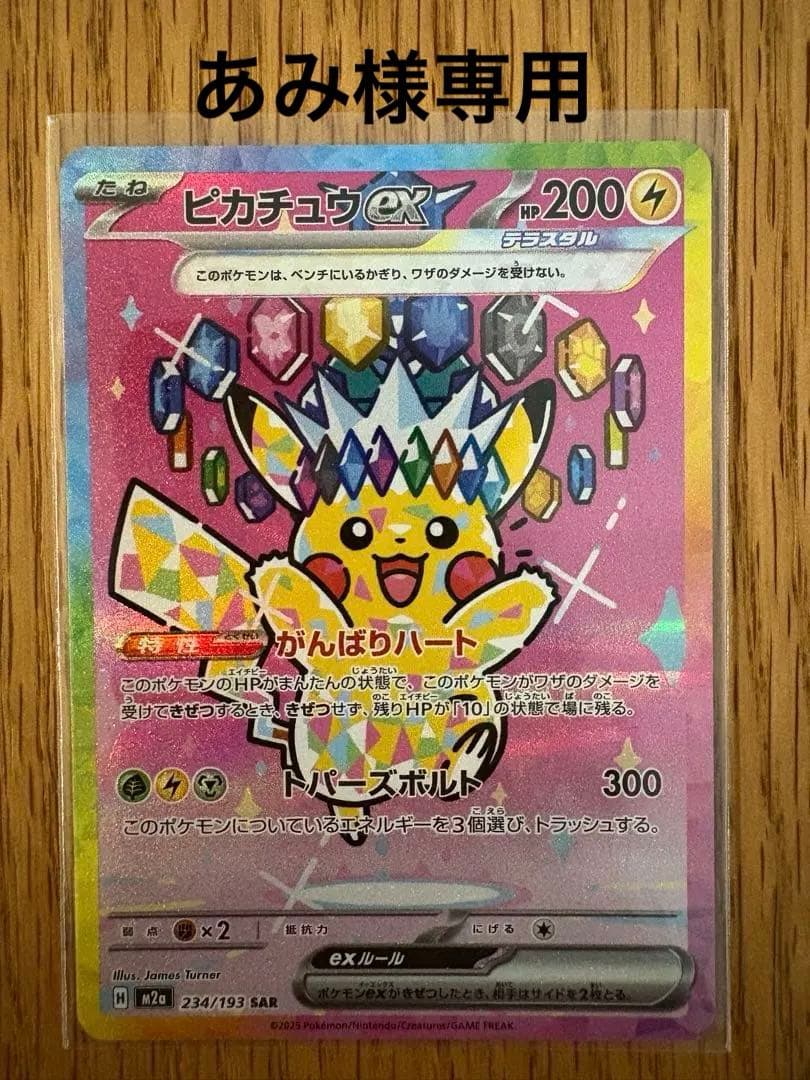 あみ　 ピカチュウ　EX SAR