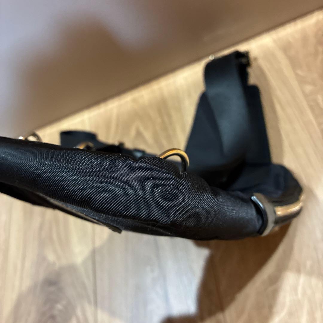 【美品】ポールスミス マルチストライプ ボディバッグ ブラック ロゴ