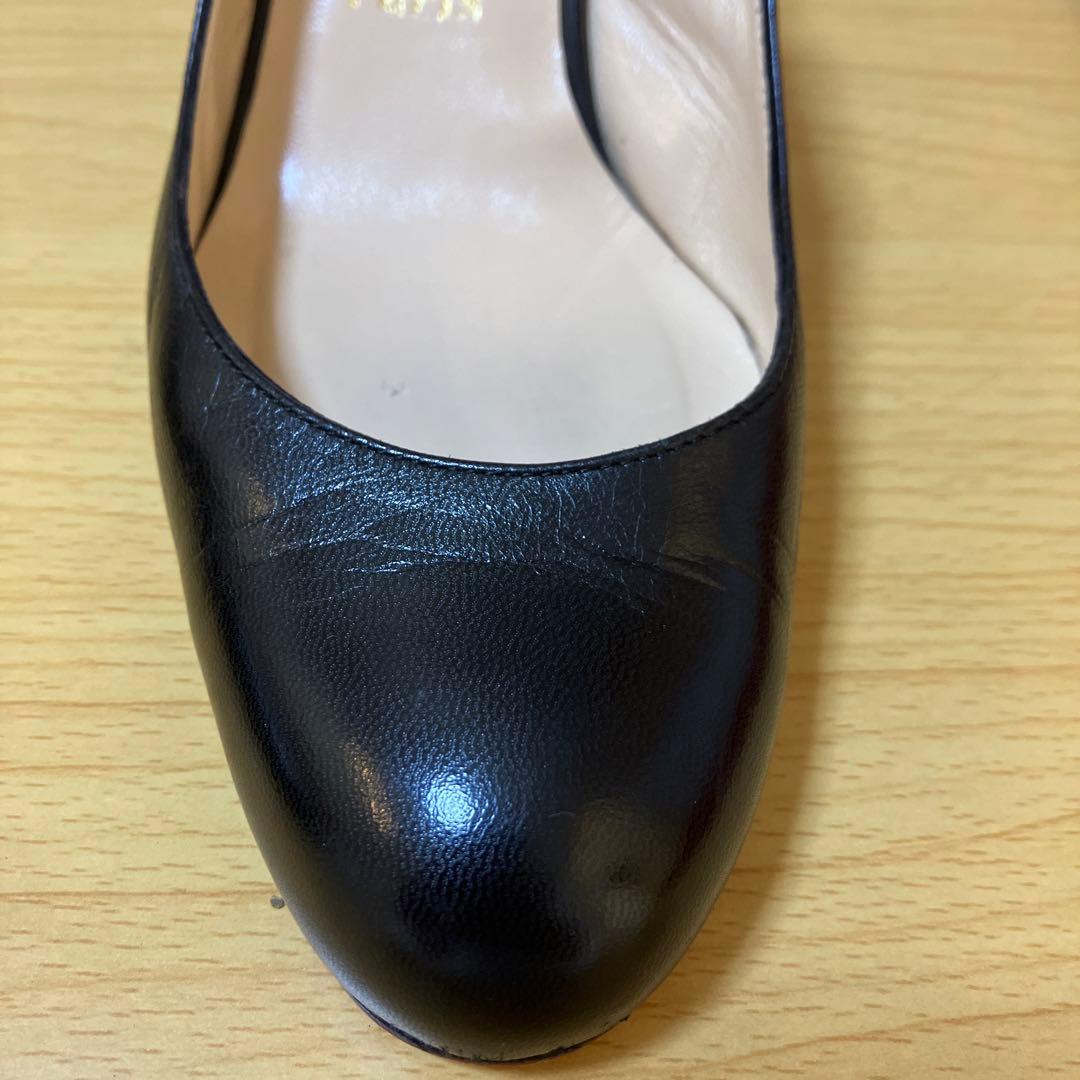 【希少】クリスチャンルブタン　チャンキーヒール　スリングバック　38