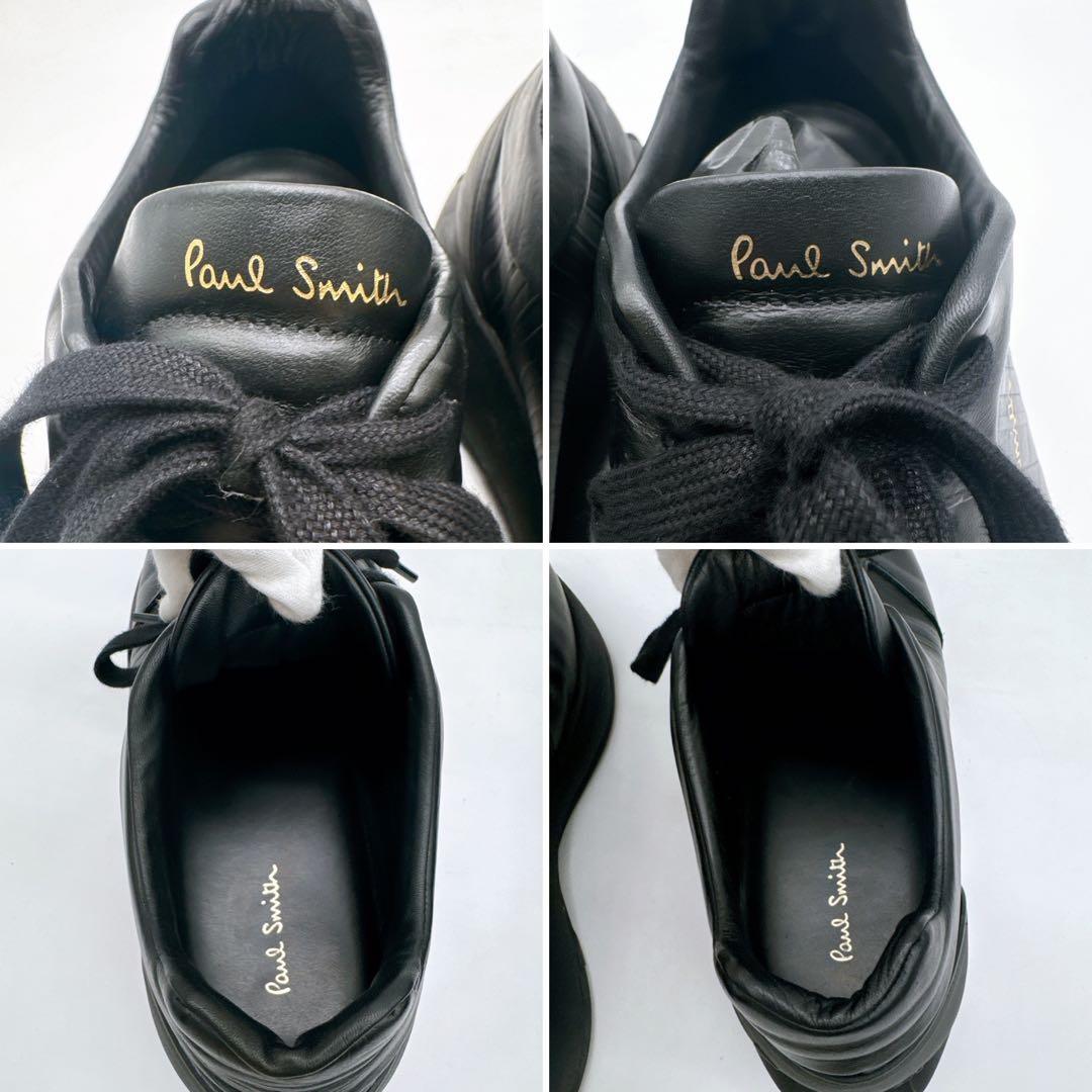 【ポールスミス】レザーローカットスニーカー size9 ブラック系