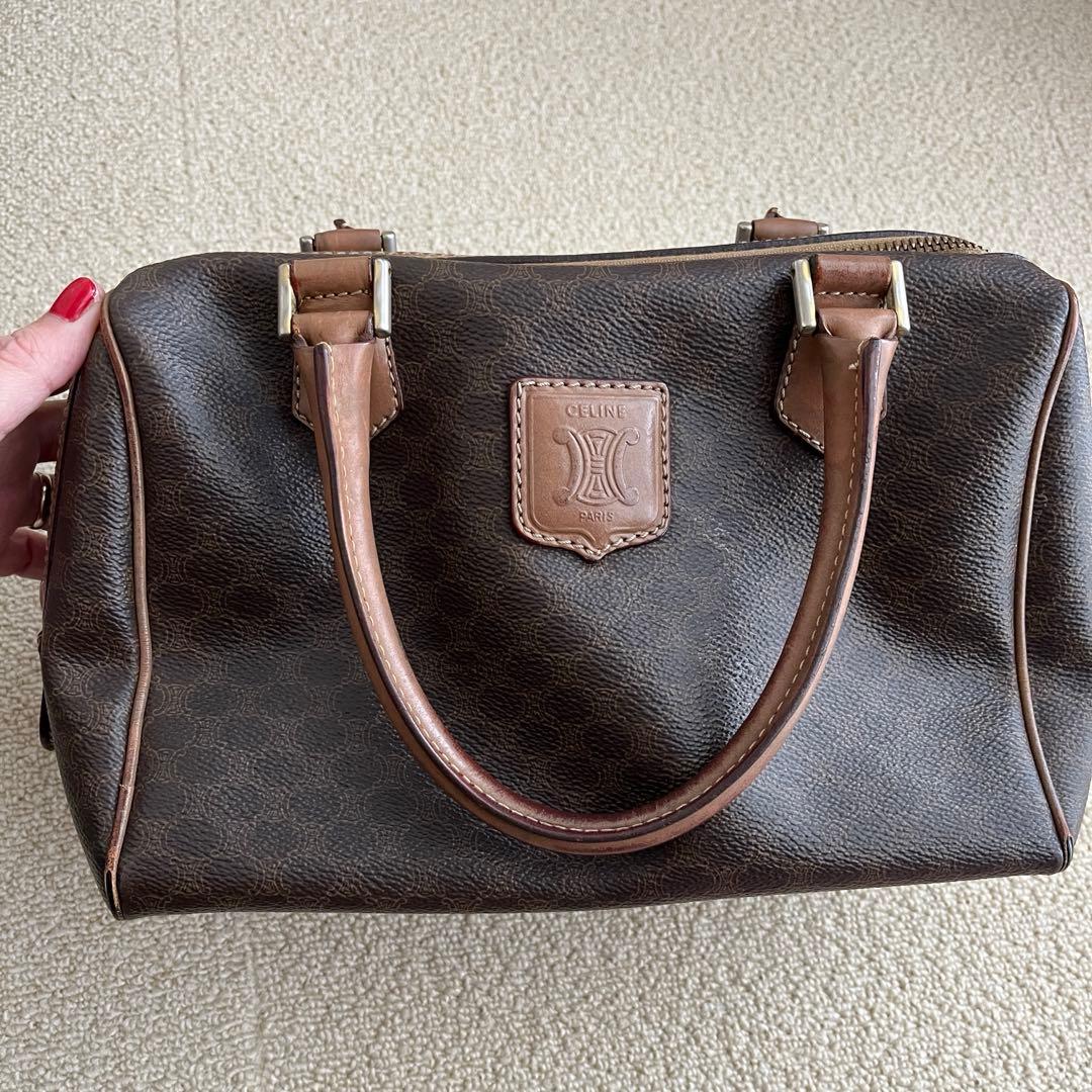 セリーヌ ミニボストンバッグ マカダム ヴィンテージ CELINE