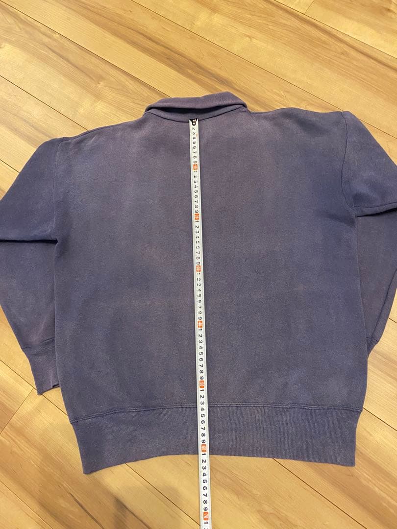 60s champion ハーフジップ　ランタグ　ナス紺　グッドフェード　大きめ