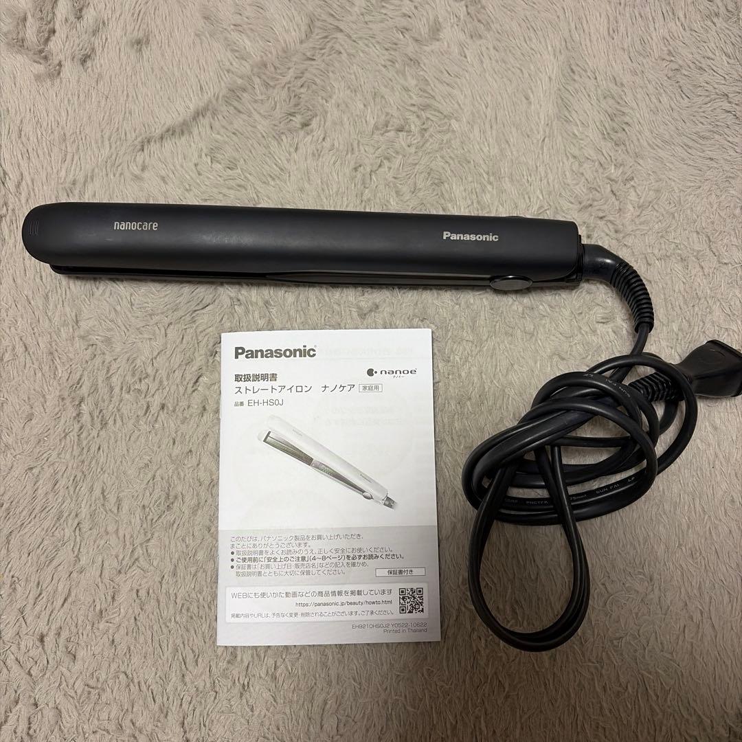 Panasonic ストレートアイロン　ナノケア　EH-HS0J ブラック