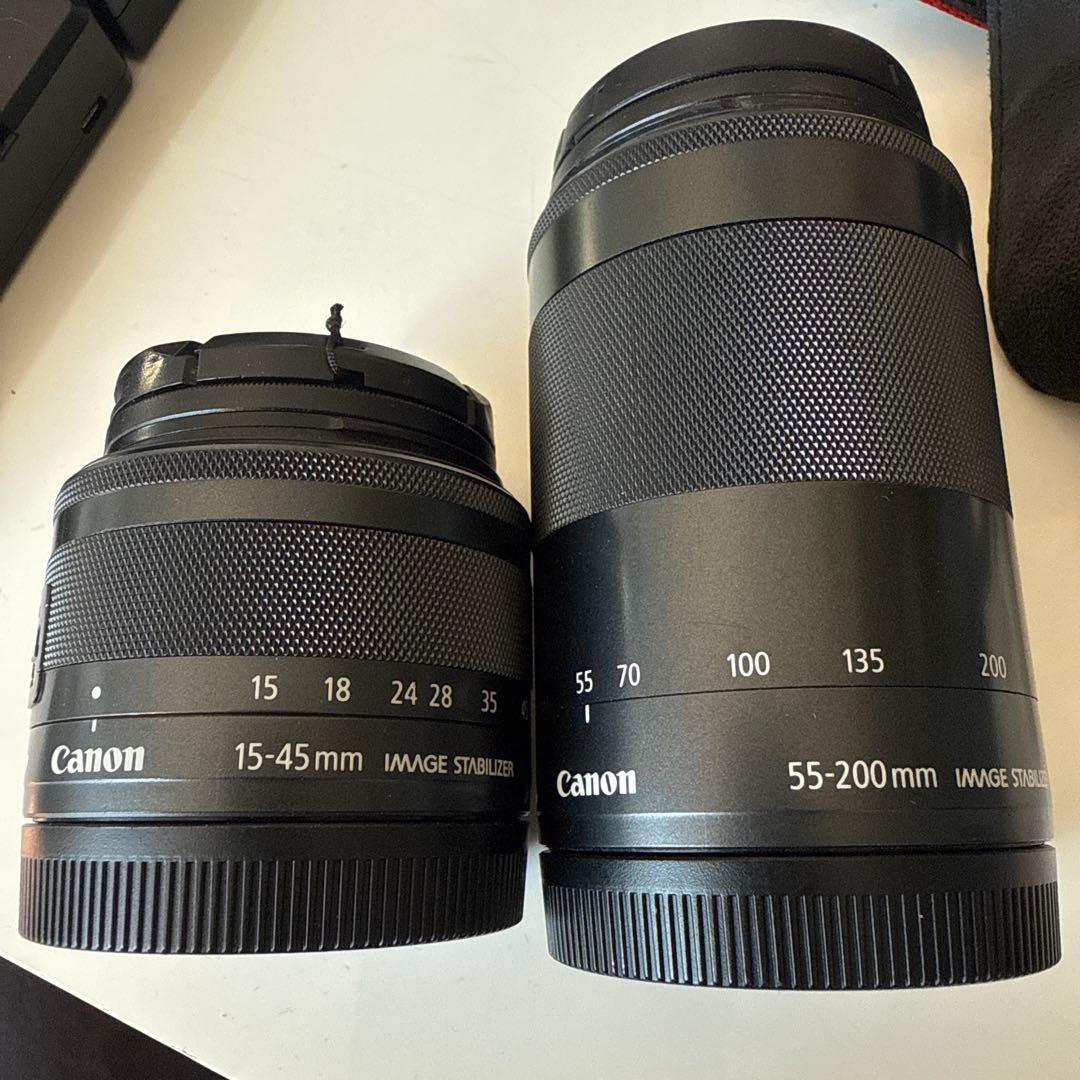 Canon eos m6 シルバー　ズームレンズ&EVF付 (レンズ不具合あり)