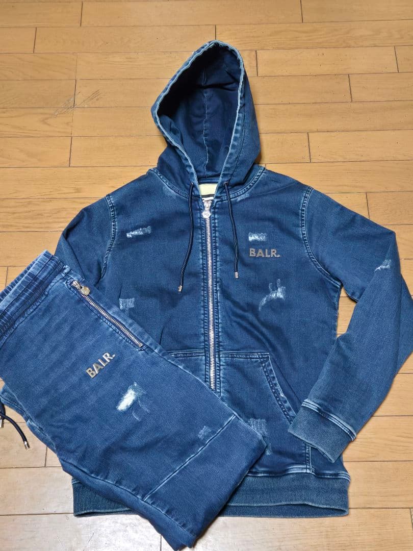 BALR. ボーラー デニム セットアップ ダメージ加工 Sサイズ