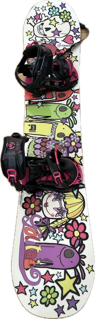 【FANATIC】カラフルなスノーボードビンディングセット140cm