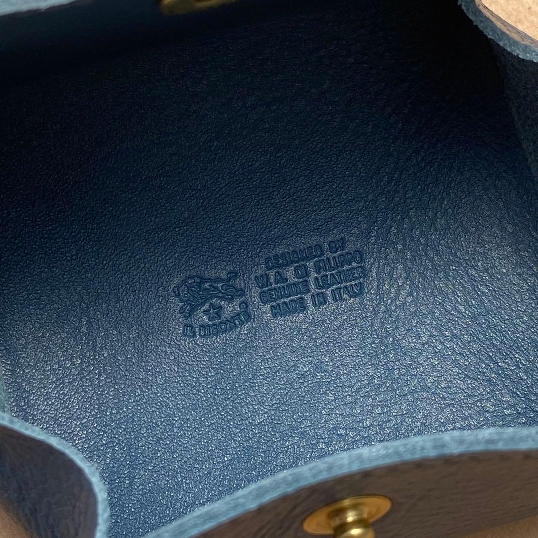 イルビゾンテ　ケース　小銭入れ　小物入れ　ブルー