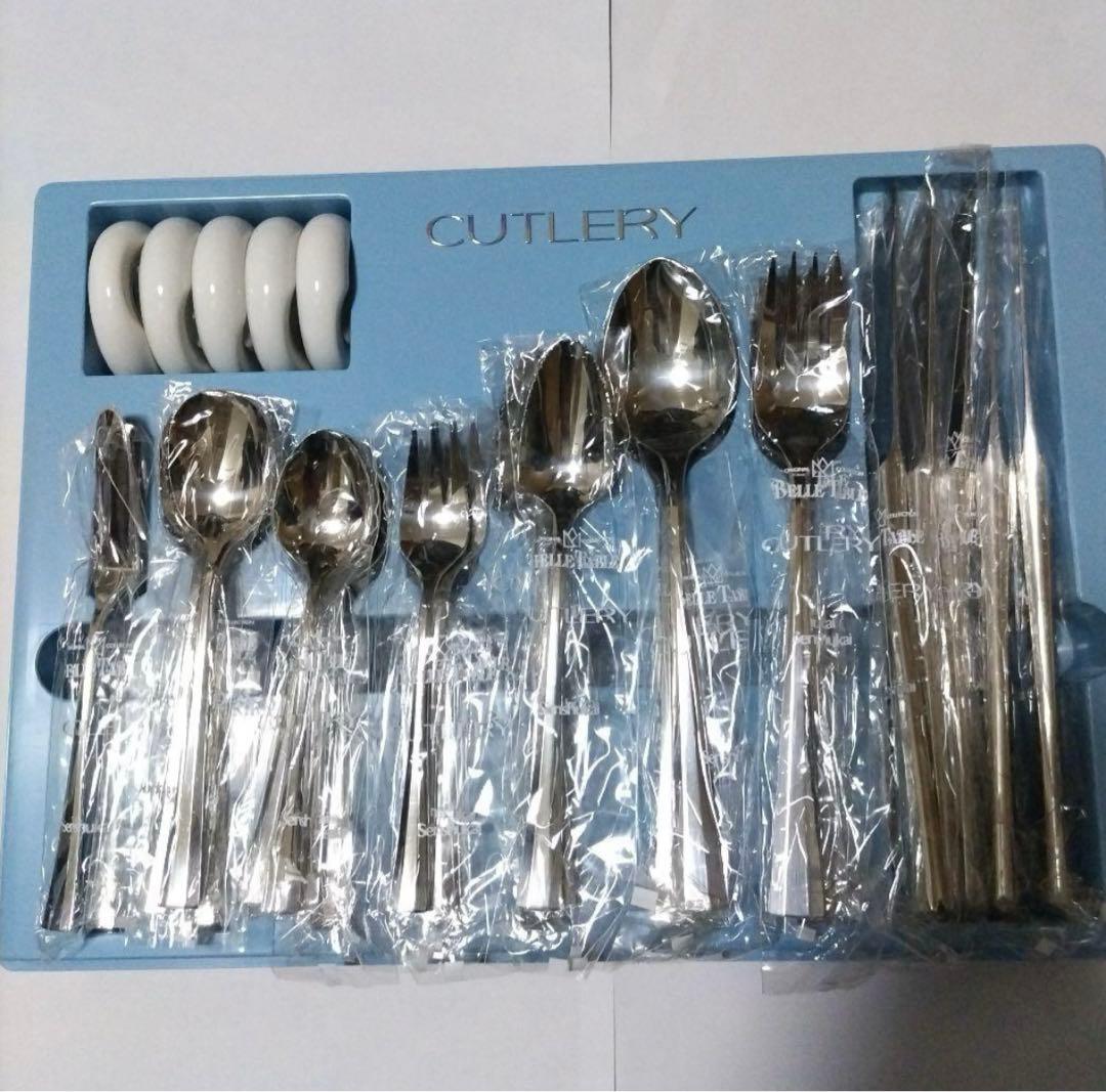 千趣会　ラッキーウッド　18-12ステンレス　42点セット